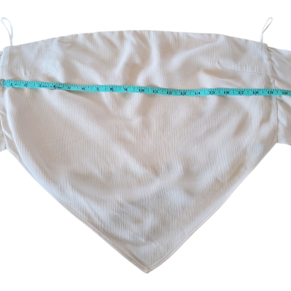 Zara Strapless Tie Back Top Size Large in Natural Adjustable Festival - Picture 6 of 7